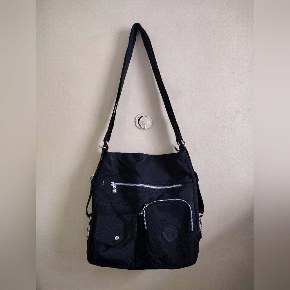 Nylon Hobo Convertible Backpack